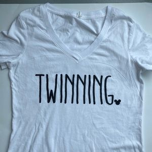 Disney-inspired "Twinning" V-neck Tee